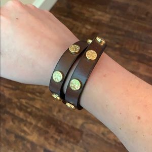 Tory Burch Leather Wrap Bracelet
